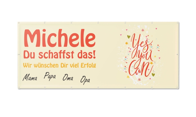 Motivbanner Abi Yes you can und Name Nr. 2