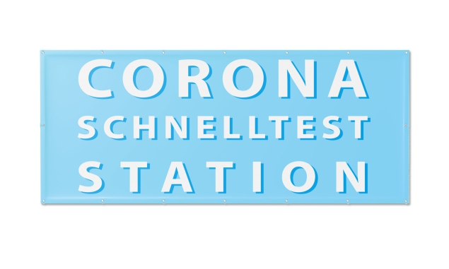 PVC-Werbebanner Motiv "Corona Schnelltest Station" - Nr. 2