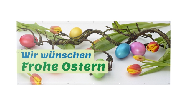 Motivbanner Wir wünschen frohe Ostern