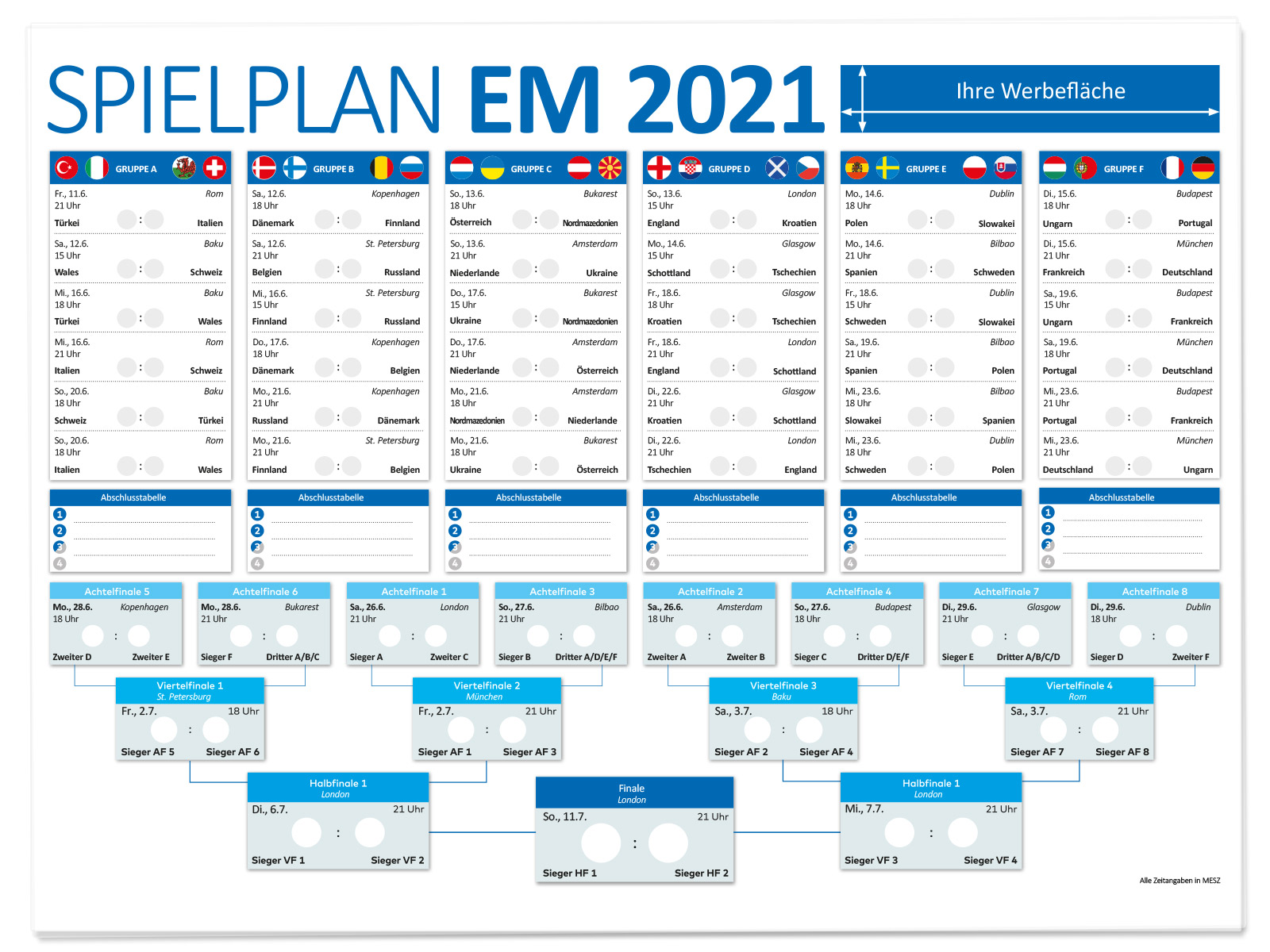 Günstige EM-Planer 2021 drucken bei printwork.de